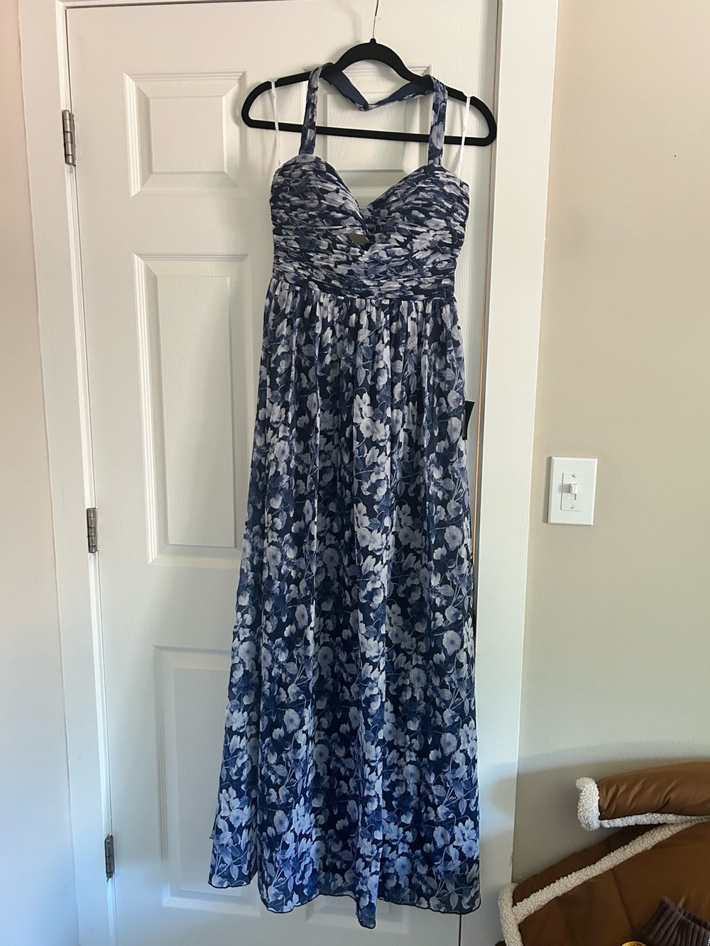 Lulus Size Large Blue Floral Dress